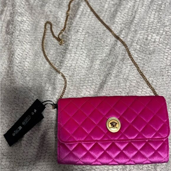 Versace Handbags - NWT Versace Pink Quilted Women's Bag